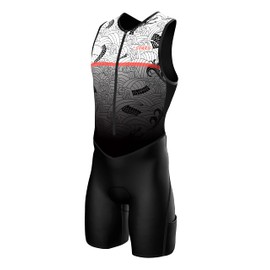 Sparx Men's Premium Triathlon Suit – Padded, Quick-Dry, Compression Fit, Lightweight Tri Suit for Swim, Bike, Run Race & Training (Dragon, XL)