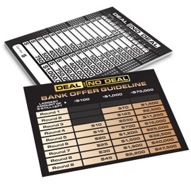 Deal OR NO Deal Deluxe Jumbo Card Game, Play The Hit American TV Game Show at Home, 26 Briefcases, Play with Friends and Family, Anticipation, Excitement, Home Entertainment, Ages 7+