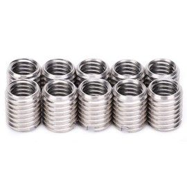 10Pcs Threaded Insert M8 X 1.25 Female and M10 X 1.5 Male Stainless Steel Repair Nut Threaded Sleeve Threaded Nut Repair Tools