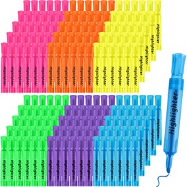 Teling 180 Pcs Highlighters Bulk Chisel Tip Tank Style Highlighters for School Classroom Assorted Color Fluorescent Pens for Office Shop