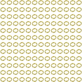 100pcs Double Jump Rings 18k Yellow Gold Strong No Fade Open Split Connector Loop Findings for Jewellery Making Craft (6 mm)