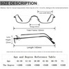 COVESATO Half Reading Glasses, Half Lens Frame Metal Readers for