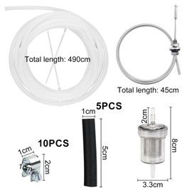 BuleXP Fuel Standpipe Set, Petrol Hose Kit, Tank Extractor Standpipe with 5 m Fuel Hose, Oil Filter, Connection Pipe and Hose Clamp, Auxiliary Heater Tank Kit for Eberspacher/Webasto Heater