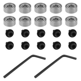Briny River 10 Pieces Guide Bearing for Cutter 3/16" x 1/2" x 3/16" for Woodworking with Router Bits with Screws