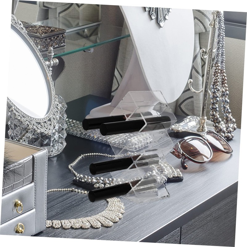 WOONEKY Transparent Acrylic Lipstick Holder Compact Makeup Storage Organizer for