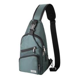 AMJ Crossbody Sling Bag Men Women, Casual Shoulder Backpack, Chest Daypack Satchel for Hiking Travel