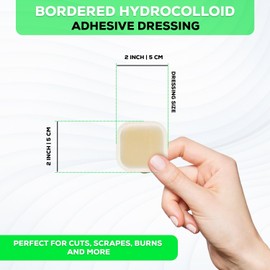 MedVance Hydrocolloid – Bordered Hydrocolloid Adhesive Dressing, 2"x2" Box of 5 DRESSINGS