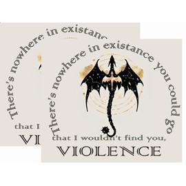 AK- Pack of 2 | Fourth Wing Sticker Dragon Rider Sticker Bookish Book Lover Reading Sticker Funny Vinyl Stickers for Laptop | Tablet | Car | Truck | Any Smooth Surface: Size 5 inches