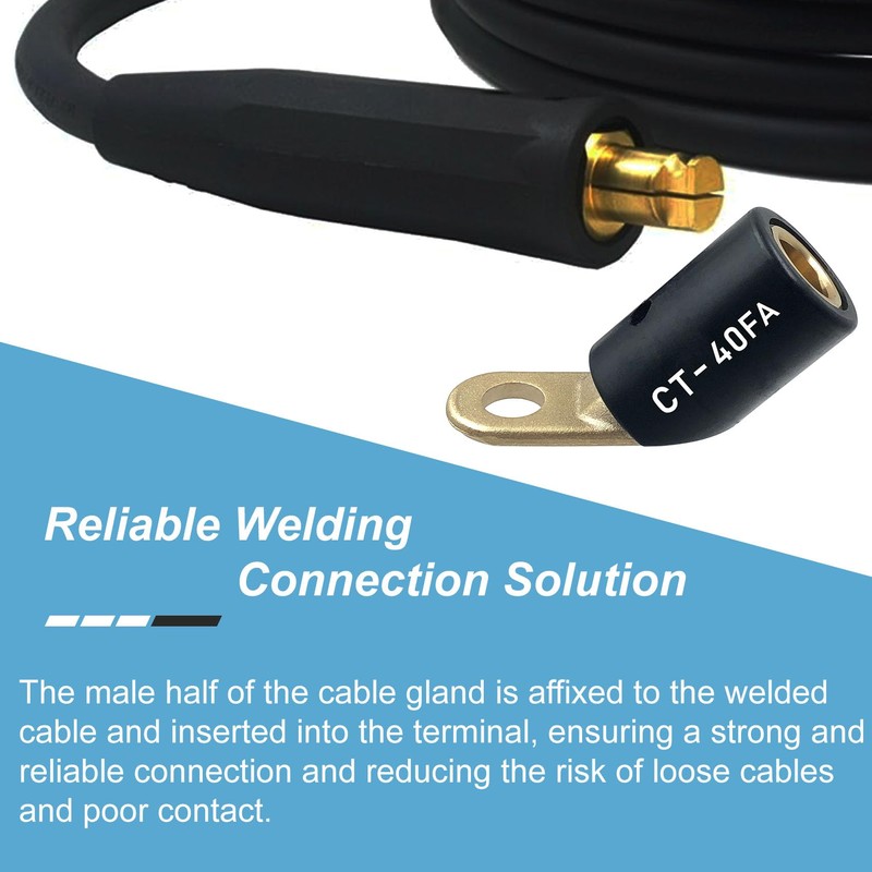 2PCS CT-40FA Welding Terminals & 2PCS LC-40 Welding Cable Connectors,