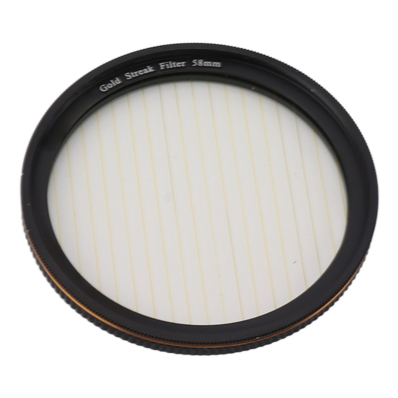 Gold Streak Filter Light Flare Effect Filter Optical Glass Camera