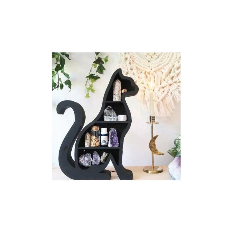 Wooden Gothic Crystal Display Décor Shelf Essentials Storage - Style: