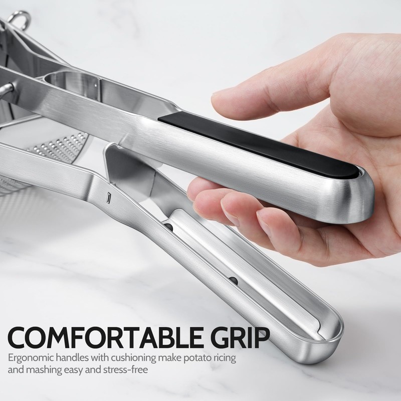 Potato Ricer, Sopito Stainless Steel Potato Masher for Commercial and