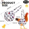 Quilax Chicken Bag, White Chicken Carrier with Handle and Cartoon