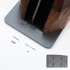 NIRVASH Walnut Wood Vertical Laptop Stand, Dual Slot Wooden Laptop