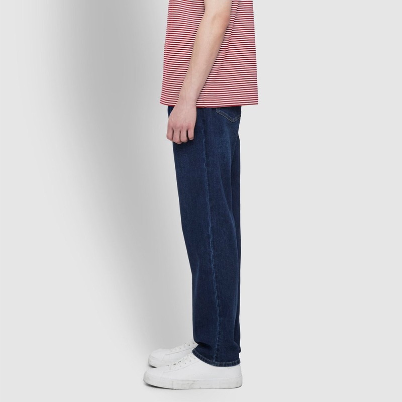 JAJU [JAJU/자주] 남 기모 스트레이트 데님 팬츠_다크 블루 [JAJU] Men's