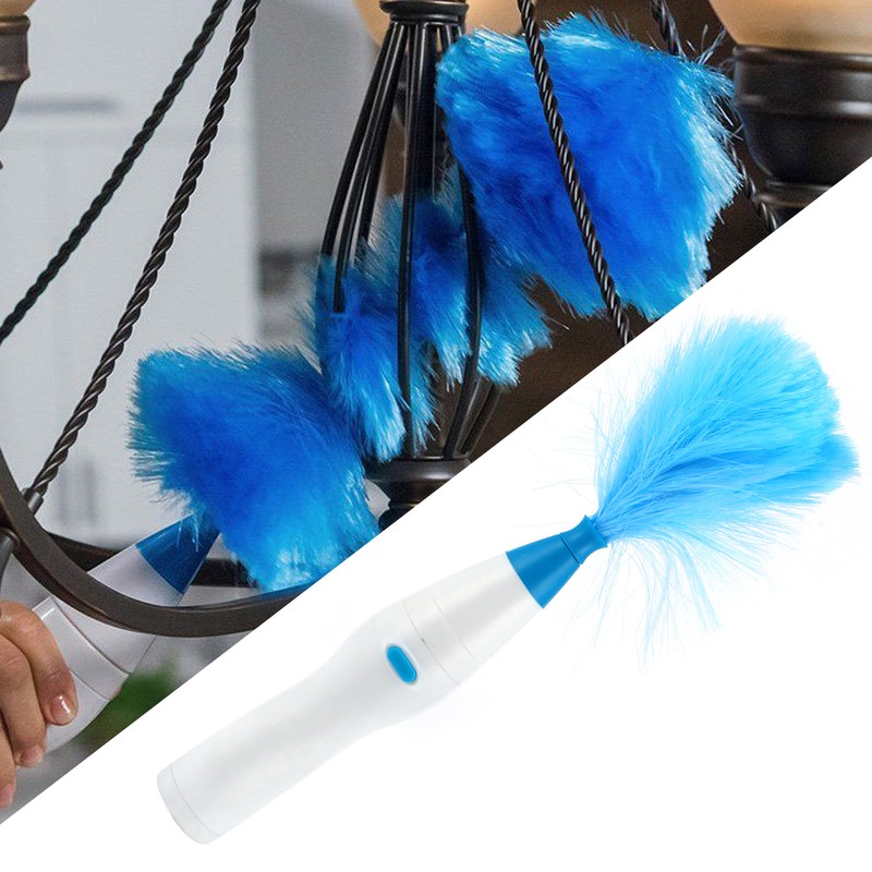 Feather Duster Rotatable Telescoping Dust Cleaner Electric Dust Cleaning Tool