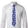 SKT T1 Men's Blue Airplane Neckties, Paper Airplane with Dotted