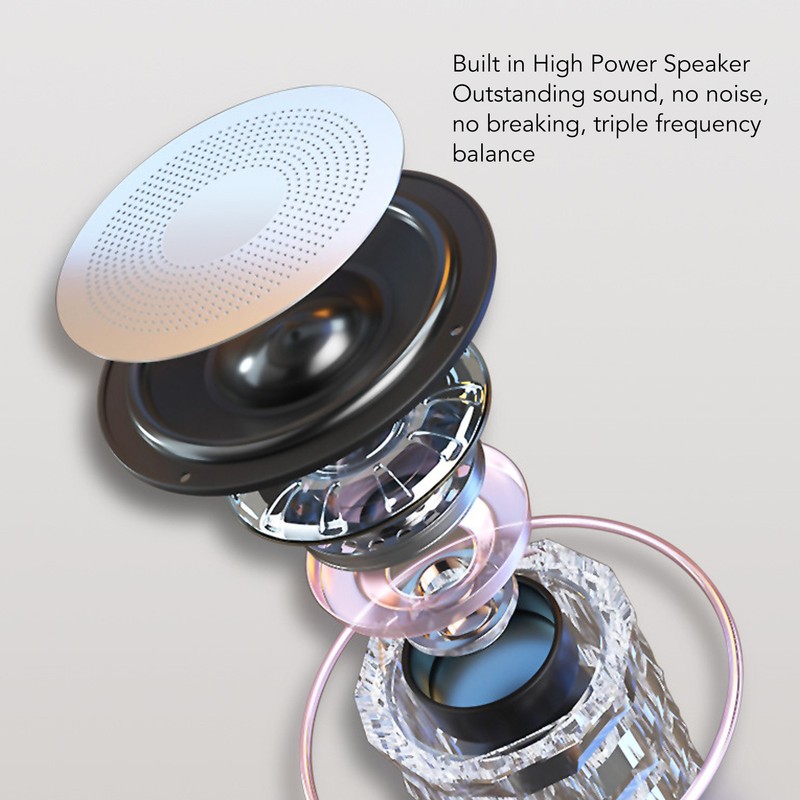 Portable Bluetooth Speaker with Touch Control Colorful Light 3D Surrounding