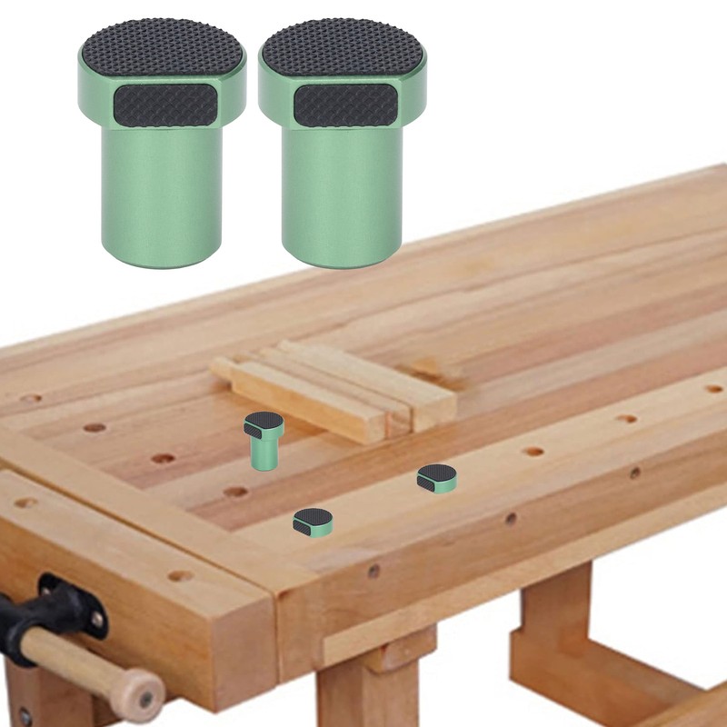 4Pcs 20mm Woodworking Bench Dogs Aluminum Alloy 2 Flat Sides