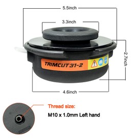 BGTOOL Trimcut 31-2 Trimmer Head Dual Line Weed Eater Spool Replacement for Stihl FS44 55 80 83 85 90 110 120 130 200 250