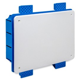 Electraline 60392 Junction Box Flush-Mounted for Plasterboard IP40 (198 x 153 x 70 mm) with Lid and Screws