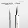 Professional Facial Blackhead Remover Tweezers,3Pcs Precision Pimple Popper Tool Kit