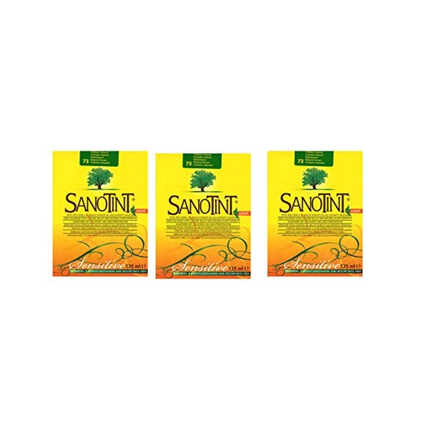 SANOTINT Sensitive Colour 73 Natural Chestnut 3 Packs - 3 x 125 ml