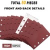 Sruhrak 80x133mm Sandpaper, 50 Pieces Sanding Sheets Hook and Loop