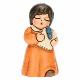 THUN, Bomboniera Bimba Maestra con Quaderno in Ceramica Decorata a Mano, Simbolo di Passione e Dedizione, Linea Bomboniere, 3.8x3.4x7 cm h