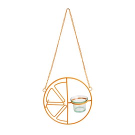 AIMALL Decorative Hummingbird Feeder with Orange Citrus Design – 7.08” Outdoor/Indoor Hanging Bird Feeder with Water Cup