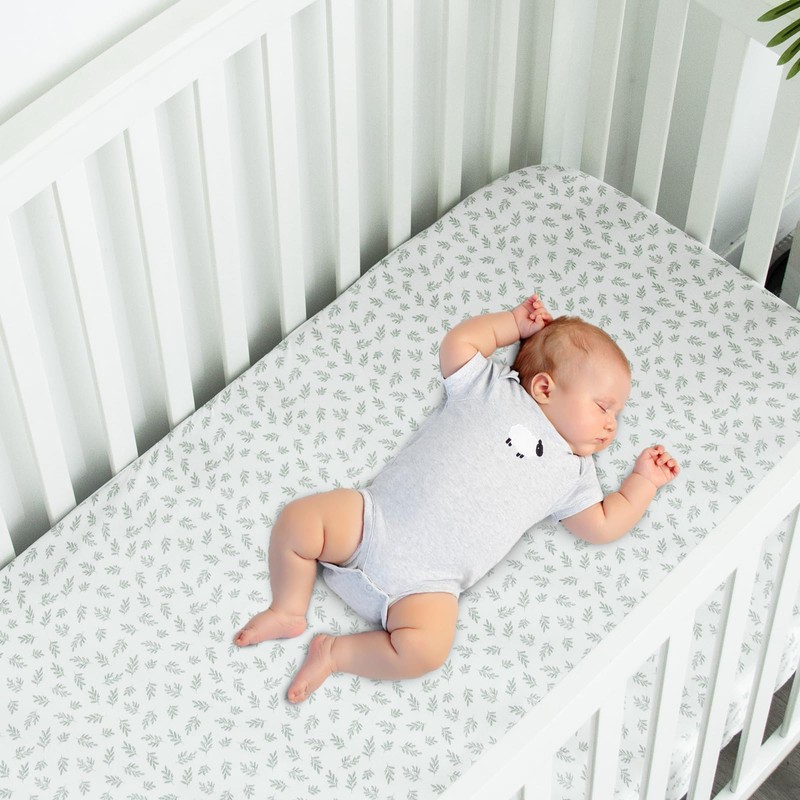 Crib Sheets Fitted for Boys and Girls, 2 Pack Crib