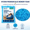 Blue 10Ibs Shredded Memory Foam Filler for Bean Bags, Pillows