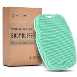 Exfoliante corporal de silicona con infusión de zinc, exfoliante corporal para pieles sensibles, exfoliante corporal sostenible para ducha, exfoliante