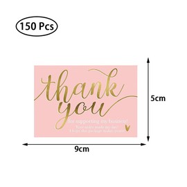 150 Pcs Thank You Support Business Cards Thank You Notes Blank Note Cards Thank You Order Purchase Cards for Small Business Owners Sellers