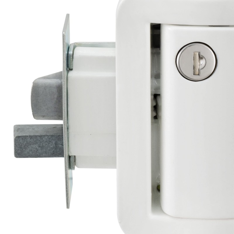 RecPro White RV Paddle Door Handle | RV Door Lactch