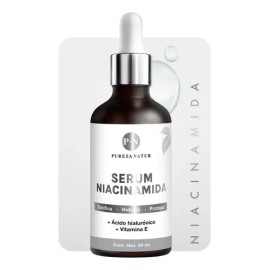 Pureza Natur Serum Niacinamida B3  Vitamina E y Ácido Hialurónico  Suero Facial que unifica el tono e hidratante noche y día Todo tipo de piel 50ml   