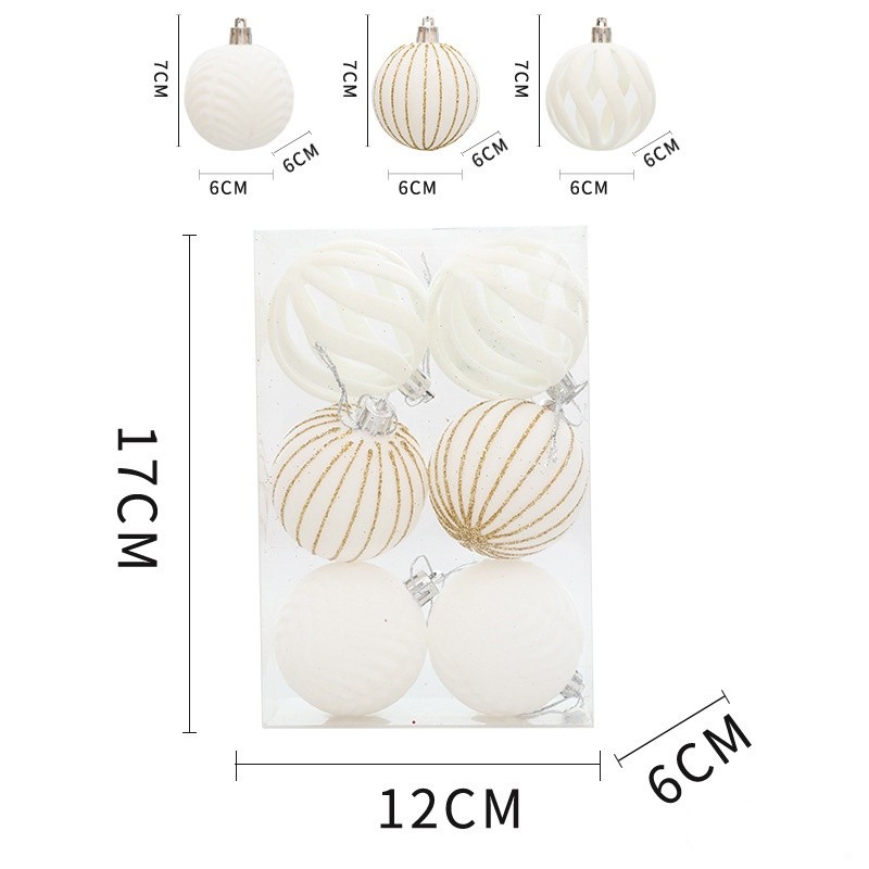 Shatterproof Christmas Ornaments Set – 6/12pcs Velvet Christmas Tree Hanging