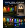 KAJICOO Solar Fence Lights Outdoor, 8 Pack Warm White &