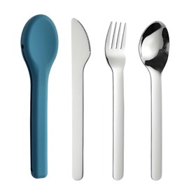 Juego de Cubiertos de Acero Inoxidable de 3 Piezas, Tenedor, Cuchara, Cuchillo,Juego De Cubiertos Portátil,Juegos de Cubiertos,Set Cubiertos Portatile