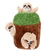 Sloth Trunk Holes Toys for Dog Squeaky Plush Toys Hide