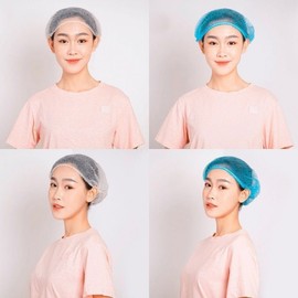 Disposable Non-Woven Hair Cap 100 Count White 3ea