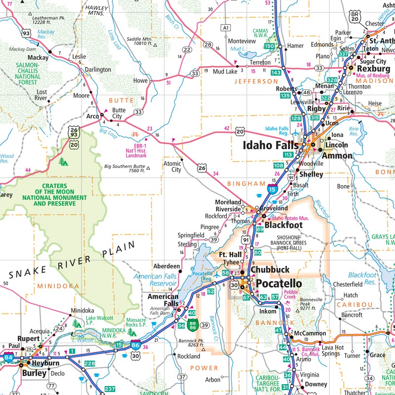 Rand McNally Easy to Read: Idaho State Map