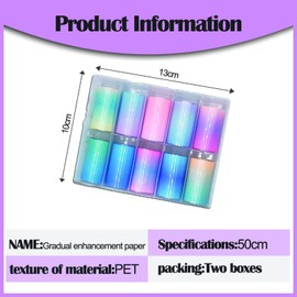 Pack of 20 Nail Foil Transfer Foil Stickers Nail Decals Warps Shiny DIY Stickers Holographic Glass Paper Nail Decorations Kit Nail Decorations