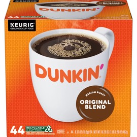 Dunkin' Original Blend Medium Roast Coffee, 44 Keurig K-Cup Pods