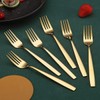 Berglander Gold Forks of 6, Stainless Steel Titanium Golden Plating