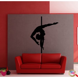 Wall Stickers Vinyl Decor Dance Pole Dancing Gymnastic Striptease Cool Decor for Living Room (z2003)