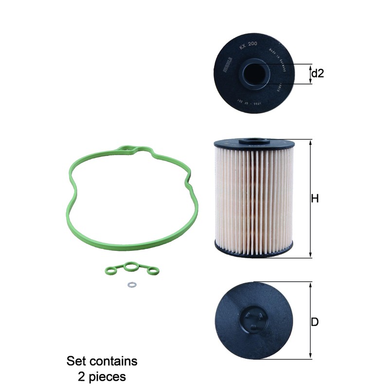 MAHLE KX 200D/S Fuel Filter