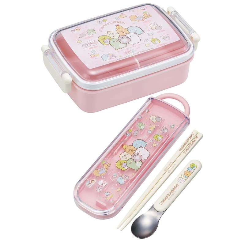 Skater CCA1AG-A Chopsticks and Spoon Set, Antibacterial, Sumikkogurashi, Mole House,