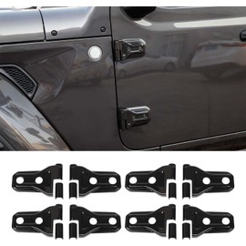 8PCS Door Hinge Cover Trim Accessories for 2018-2021 Jeep Wrangler JL JLU, for 2020-2021 Jeep Gladiator JT (Carbon Fiber Texture)