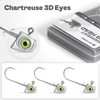 OJY&DOIIIY Swimbait Jig Heads with Chartreuse Fish Eye, 1/2oz Jigheads